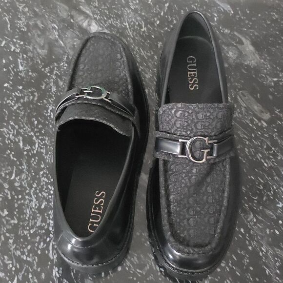 BRAND NEW GUESS MEN'S DRUU BRANDED LUG SOLE DRESS LOAFERS - Picture 7 of 16